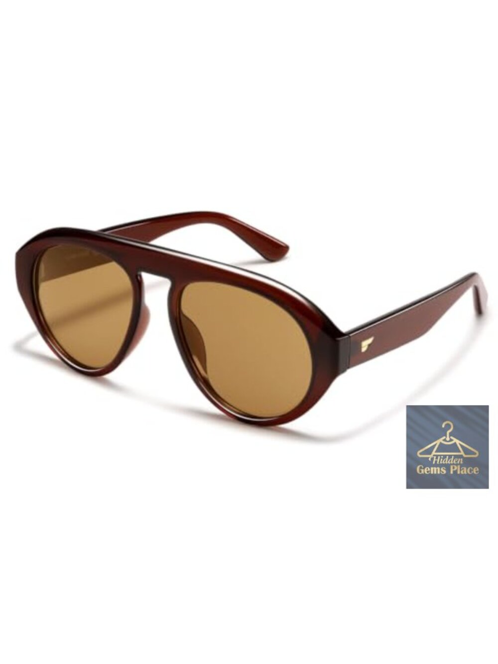 Retro Oversized Aviator Sunglasses Oval Plastic Frame UV400 Shield